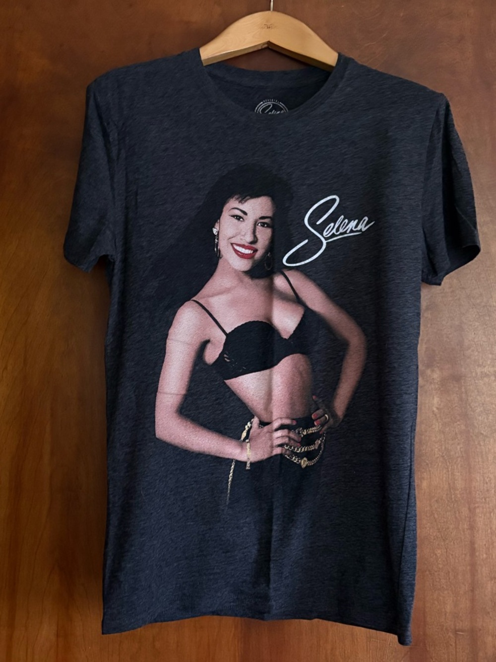 Selena Graphic Short Sleeve Tee - Dark Charcoal